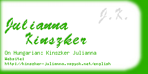 julianna kinszker business card